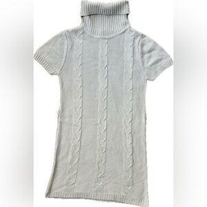 NWT Vintage Y2K Deadstock Deb Cableknit sweater dress  tunic - Gray- Medium